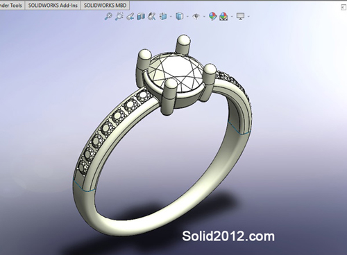 آموزش نرم افزار سالیدورک طراحی جواهرات