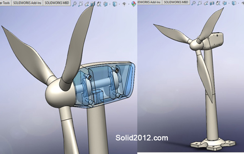 آموزش SOLIDWROKS طراحی توربین بادی 