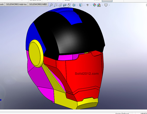 اموزش مدلسازی پیشرفته مدل ماسکی شکل در نرم افزار سالیدورک -solidworks 2013