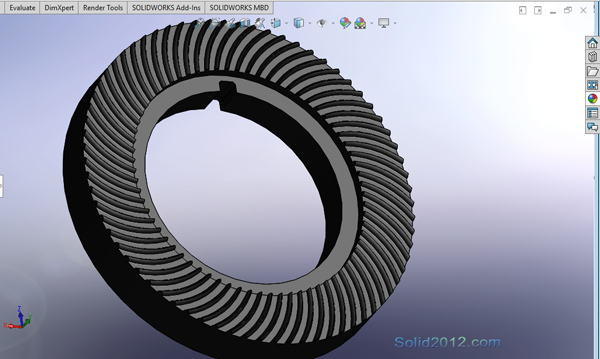 اموزش طراحی چرخدنده مارپیچ در نرم افزار solidworks