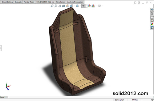 دانلود آموزش Solidworks طراحی مدل صندلی ماشین